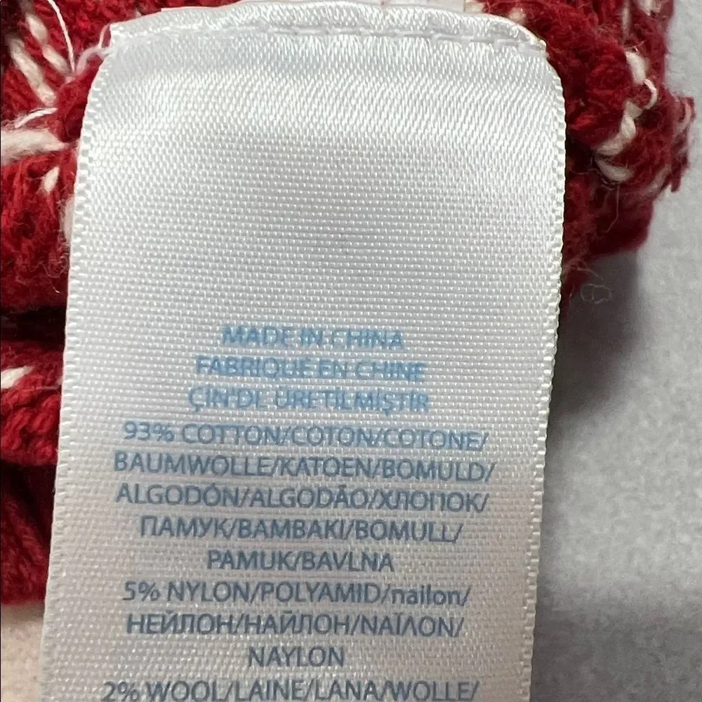 Ralph Lauren red and white snowflake fair Isle cotton sweater size 9 months